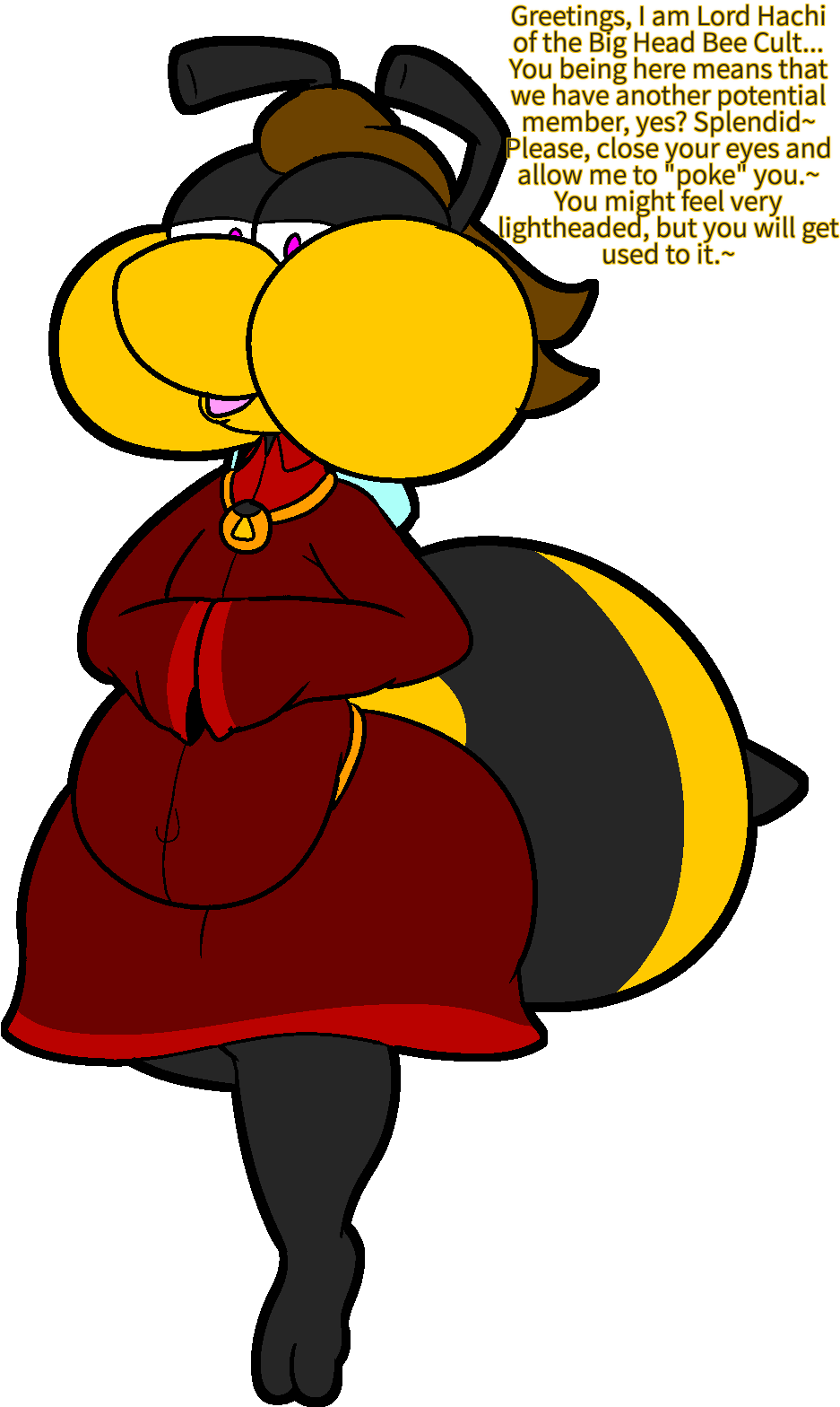 Lord Hachi Of The Bee Cult - Bee Lord Clipart (1062x1608), Png Download