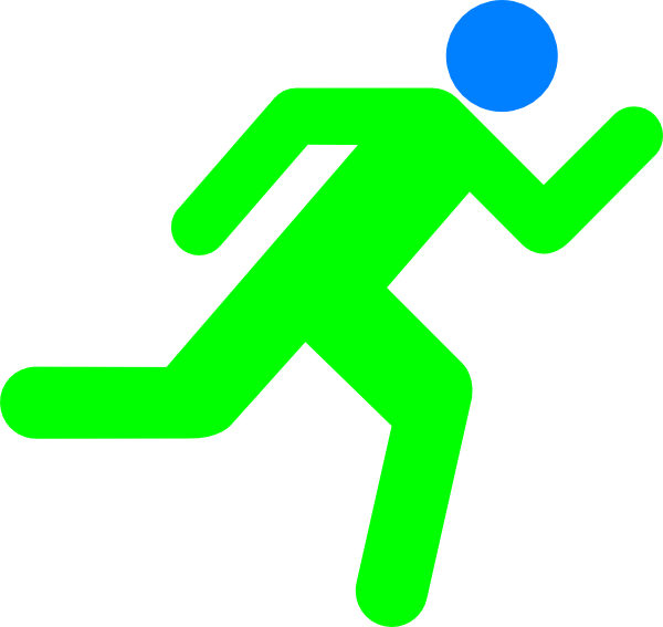 Running Clipart Green - Png Download (600x567), Png Download
