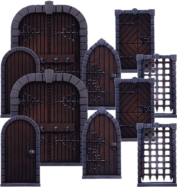 Sword & Sorcery Doors & Chests Clipart (709x709), Png Download