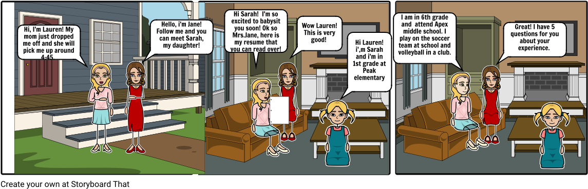 Babysitting - Cartoon Clipart (1164x385), Png Download