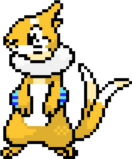 Shiny Buizel - Mew Pixel Art Clipart (510x650), Png Download