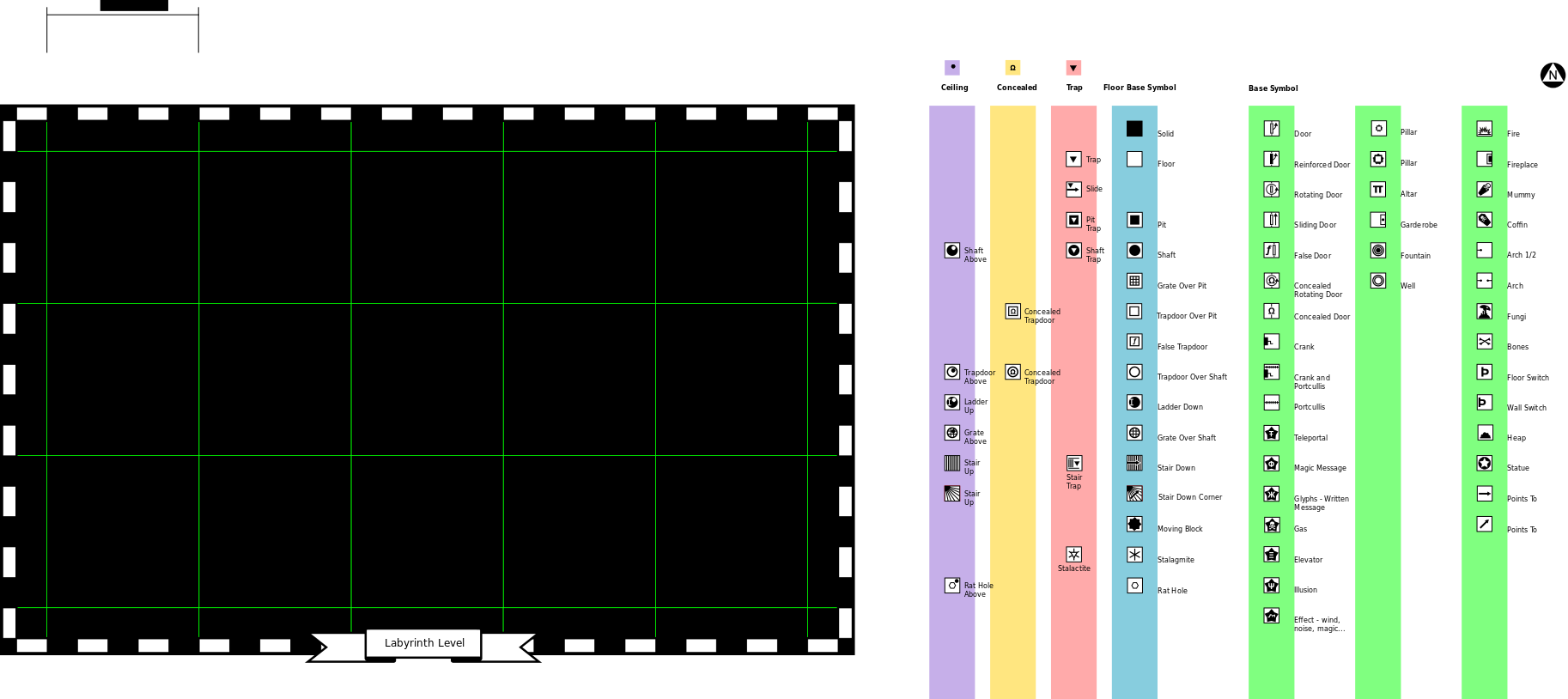 Goblyn Dungeon Map Template And Map Symbols - Torre Velasca Clipart (1826x814), Png Download