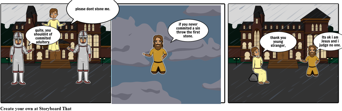 Women About To Get Stoned - Cartoon Clipart (1164x385), Png Download