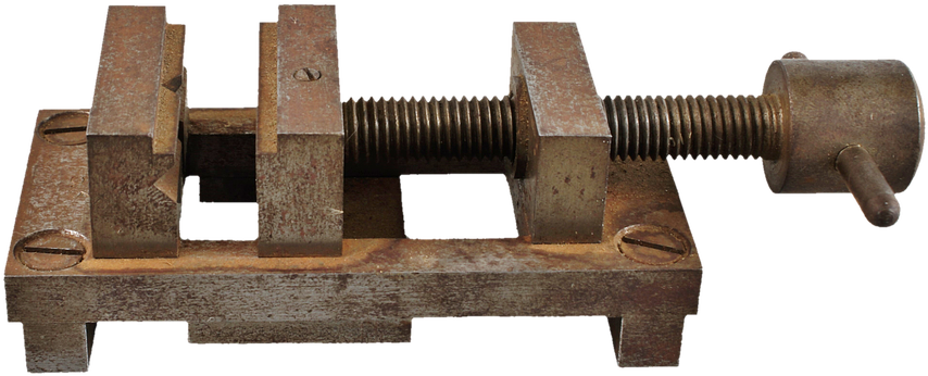 Vice Drill Vice Clamping Metalworking Tool - Iron Plate Writting Tool Clipart (960x522), Png Download