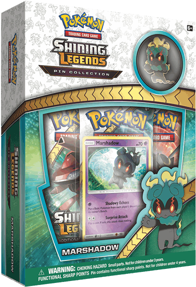 Trading Cards - Pokemon Shining Legends Marshadow Clipart (600x600), Png Download