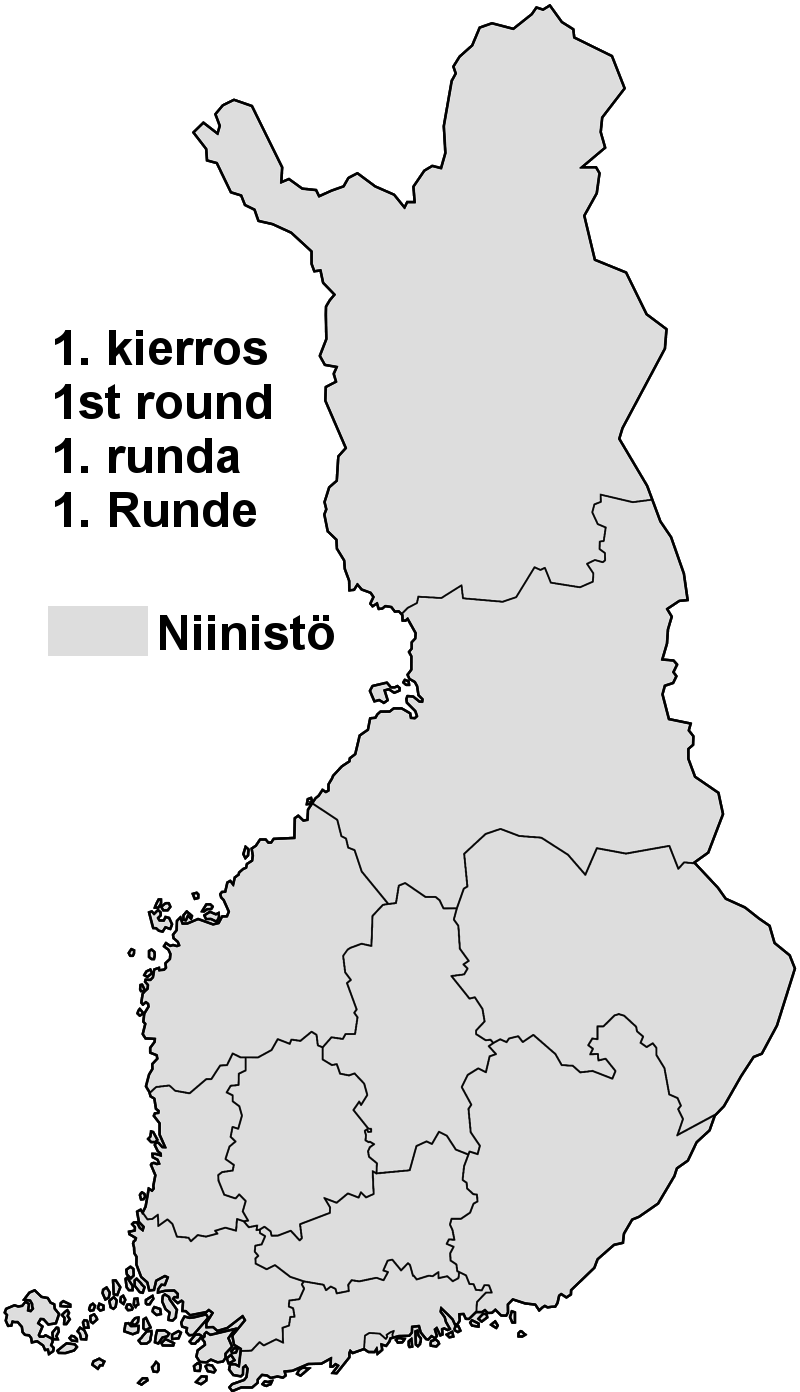 Finnish Presidential Election, 2018 Results By Constituency - Nokia In Finland Map Clipart (800x1392), Png Download
