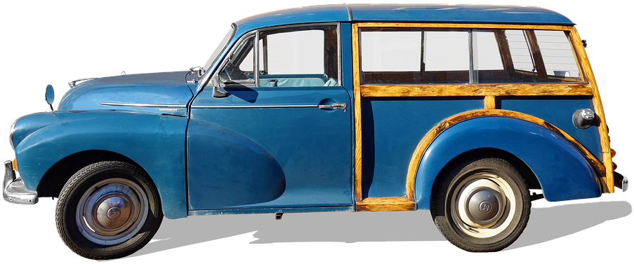 Morris Minor 1000 Traveller In 1966, Morris Minor, - Antique Car Clipart (960x405), Png Download