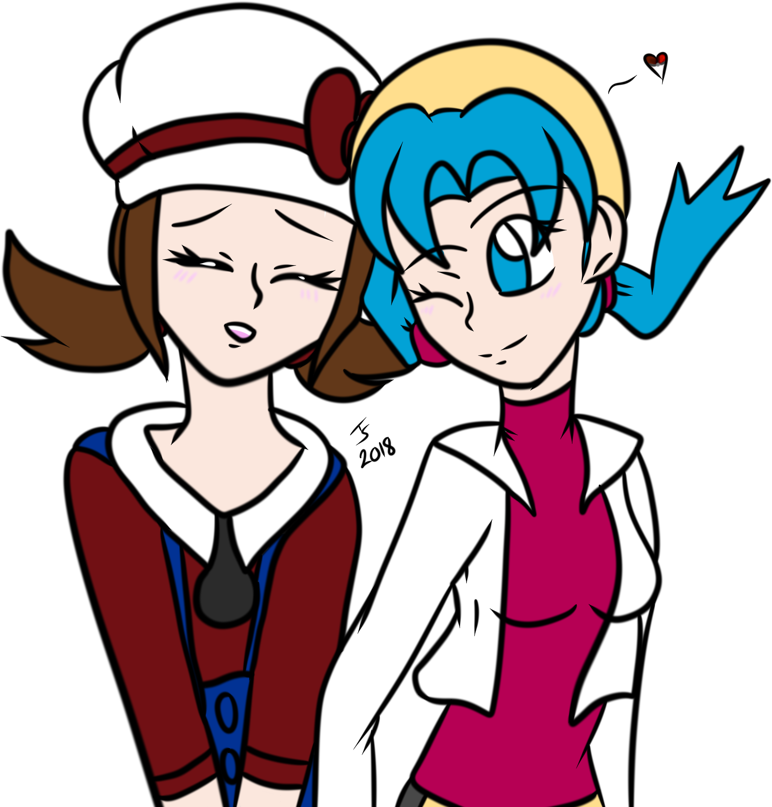 Kris And Lyra , Png Download - Cartoon Clipart (2585x2702), Png Download