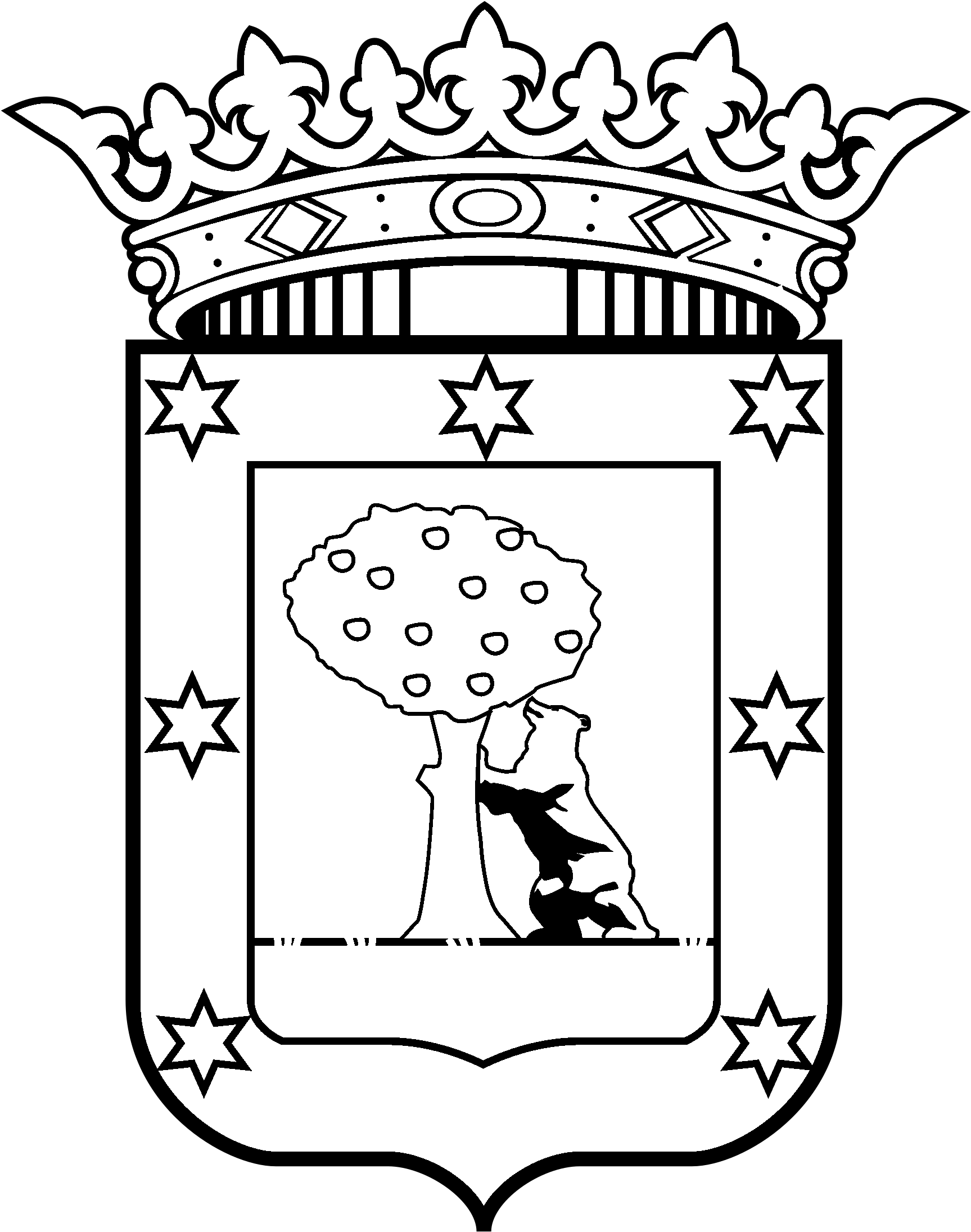 Comunidad De Madrid Logo Black And White - Cartoon Clipart (2400x2400), Png Download