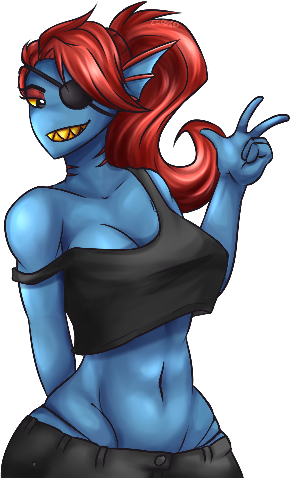 Undyne,undertale - Cartoon Clipart (1600x2000), Png Download