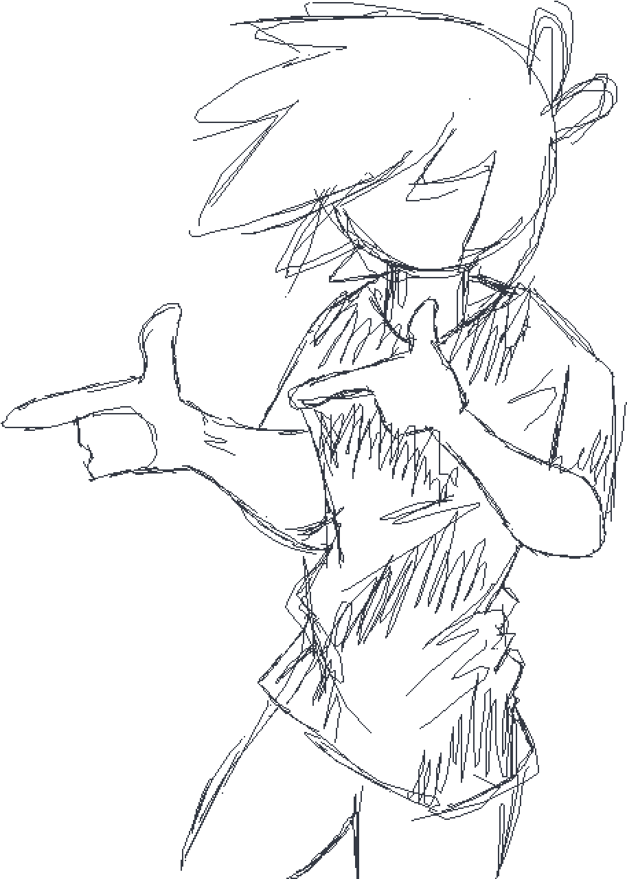 Finger~guns - Line Art Clipart (1400x1400), Png Download
