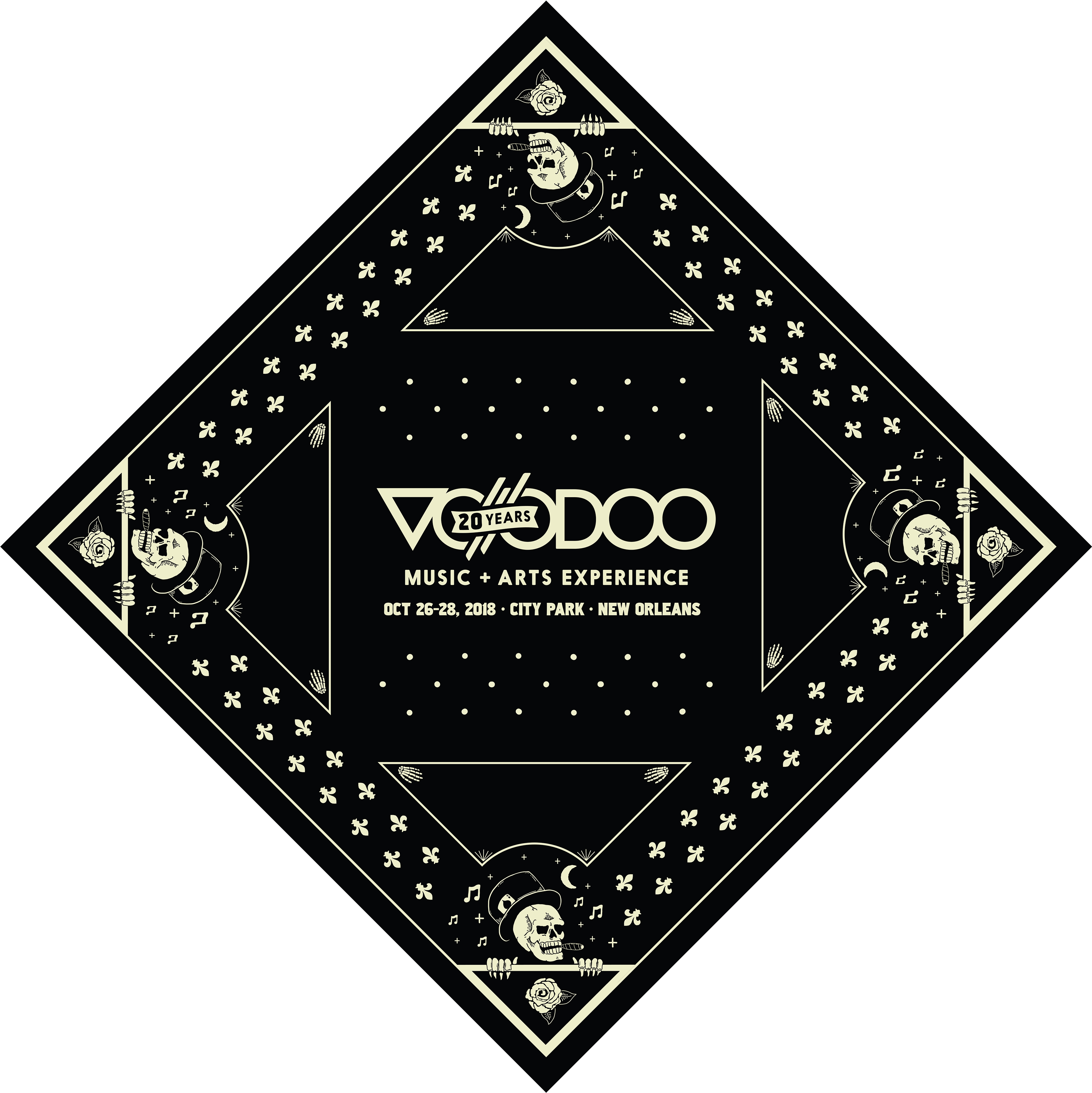 Voodoo Festival Bandana Design - Farms Logos Clipart (3840x3840), Png Download