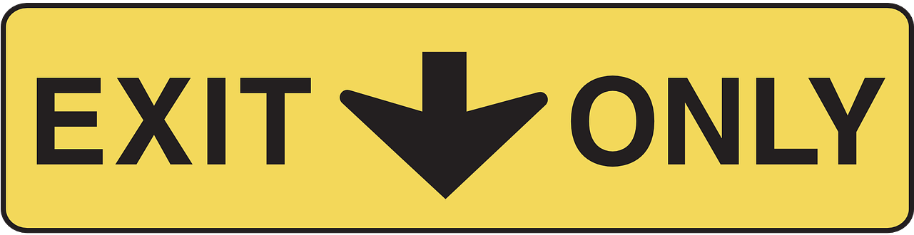 Exit Only Arrow Down Sign Png Image - Logo Sign Clipart (1280x640), Png Download