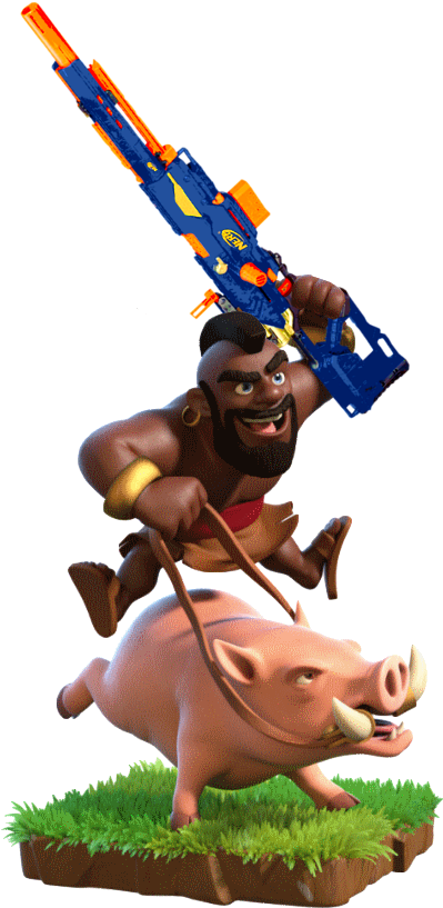 Clashroyale - Hog Rider Of Coc Clipart (450x850), Png Download