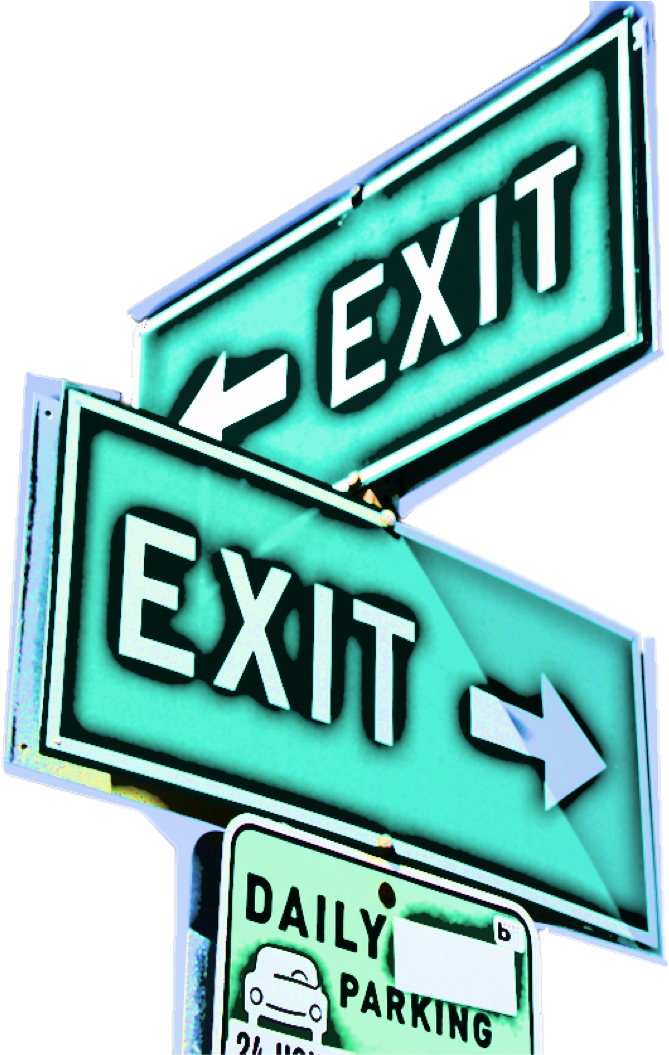'consider Your Exit Strategy' - Sign Clipart (798x1054), Png Download