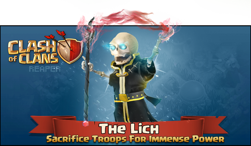 The More Troops Around The Lich, The Stronger It Gets - Clash Of Clans Lich Clipart (843x491), Png Download