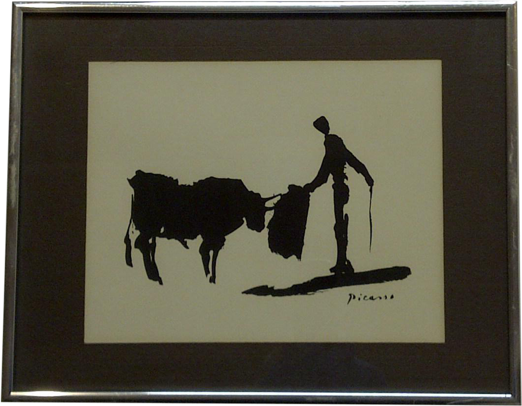 Matador Drawing Pablo Picasso's - Pablo Picasso Bullfight Painting Clipart (1182x919), Png Download