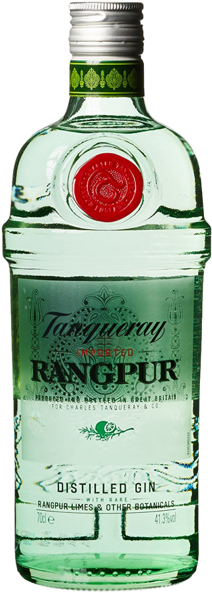 Tanqueray Rangpur Dry Gin - Glass Bottle Clipart (900x1200), Png Download