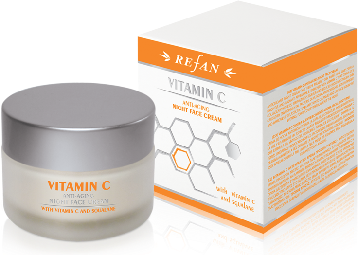 Vitamin C Anti-aging Night Face Cream - Crema Cu Vitamina C Clipart (800x545), Png Download