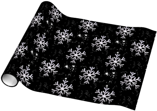 White Snowflakes On Black - Paisley Clipart (598x598), Png Download