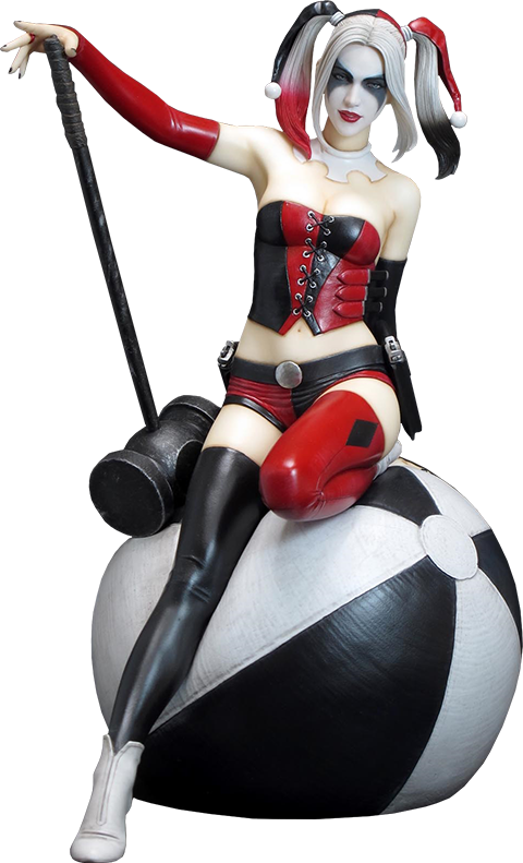 Harley Quinn Png - Harley Quinn Statue Ball Clipart (480x791), Png Download