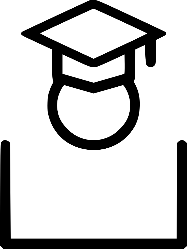 Mortarboard Graduation Degree Graduate Hat Student - Scalable Vector Graphics Clipart (736x980), Png Download