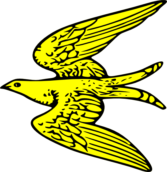 Flying Yellow Bird Svg Clip Arts 582 X 599 Px - Png Download (582x599), Png Download