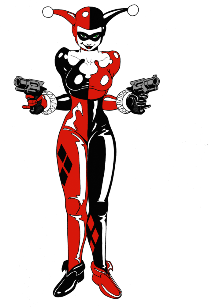 Harley Quinn Clipart Traditional - Original Harley Quinn Drawing - Png Download (762x1048), Png Download