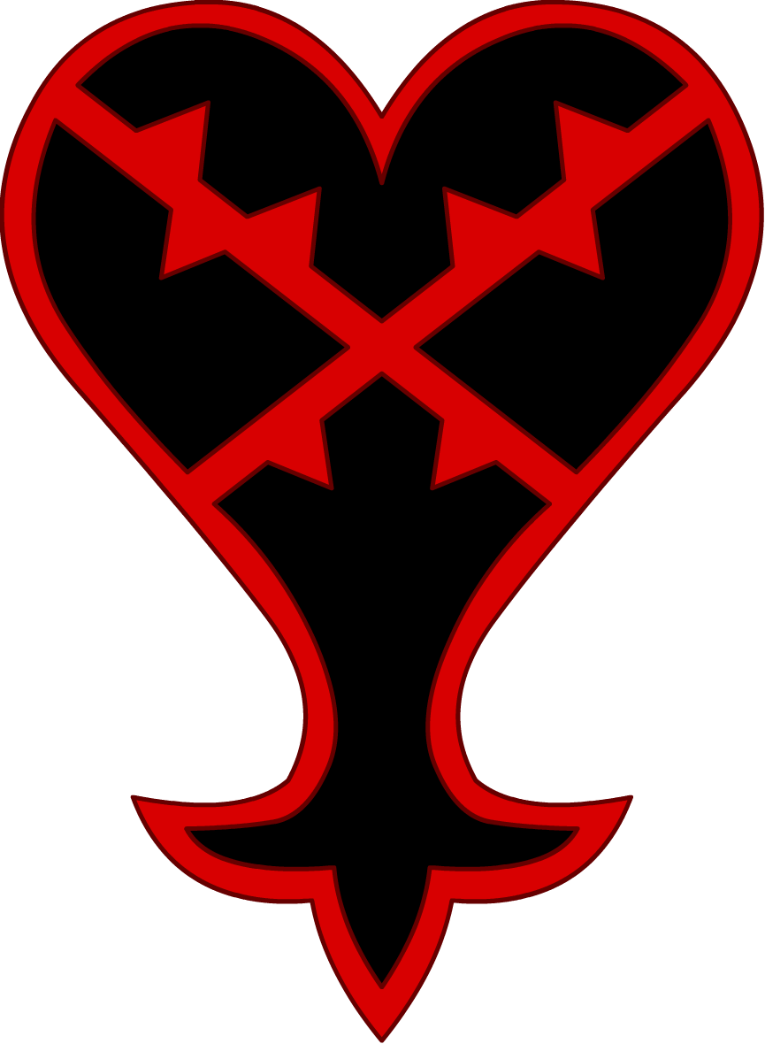 Kingdom Hearts Heart Png - Kingdom Hearts Heartless Symbol Clipart (865x1180), Png Download