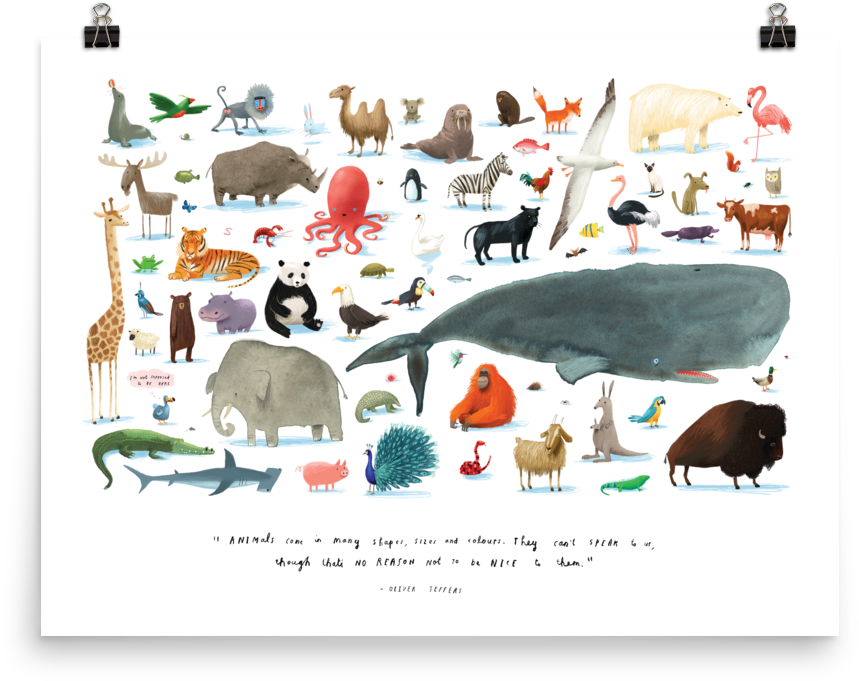 'the Animals' Art Poster - Here We Are Notes For Living On Planet Earth Clipart (1000x1000), Png Download