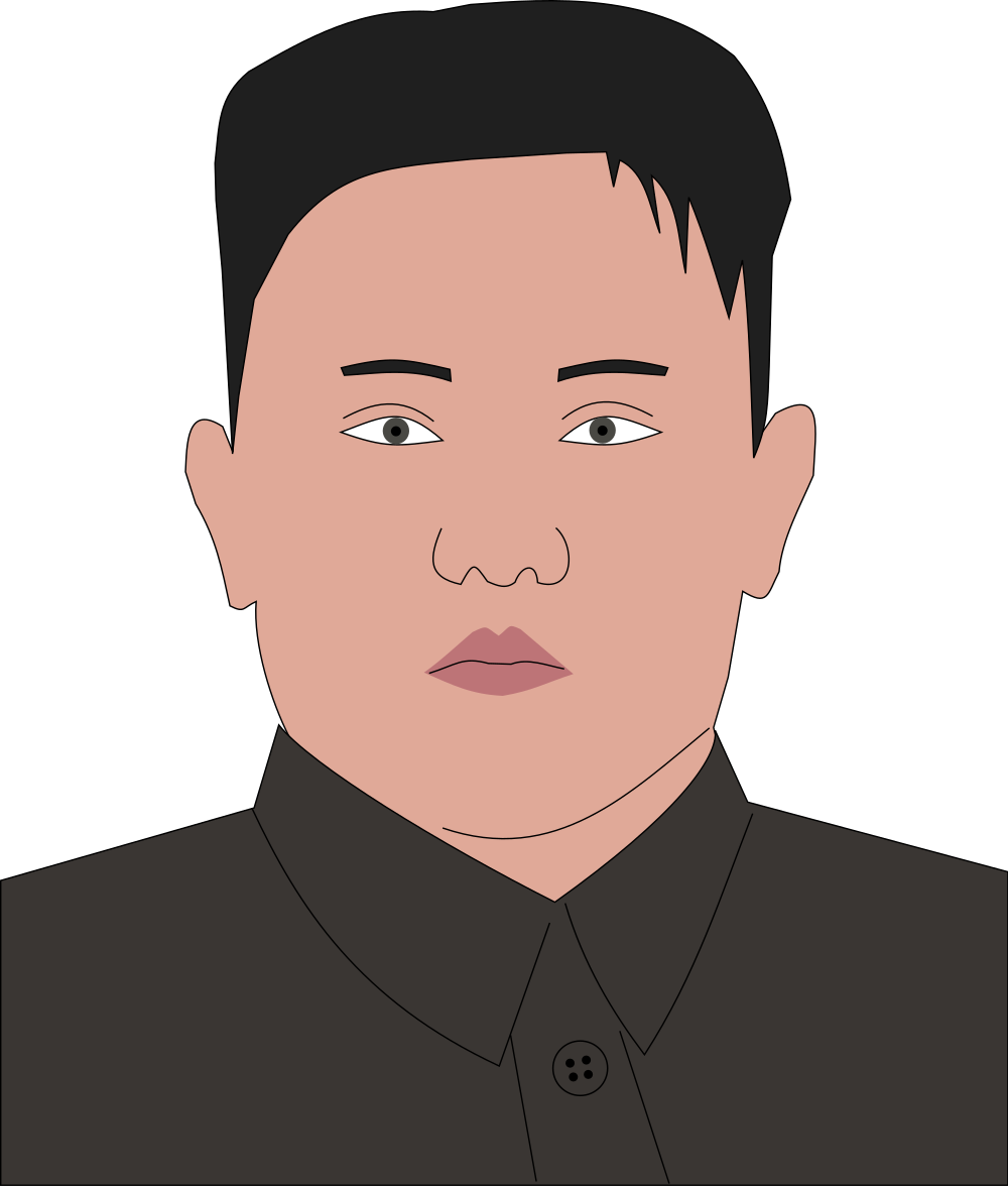 Download - Kim Jong Un Vector Png Clipart (1000x1176), Png Download