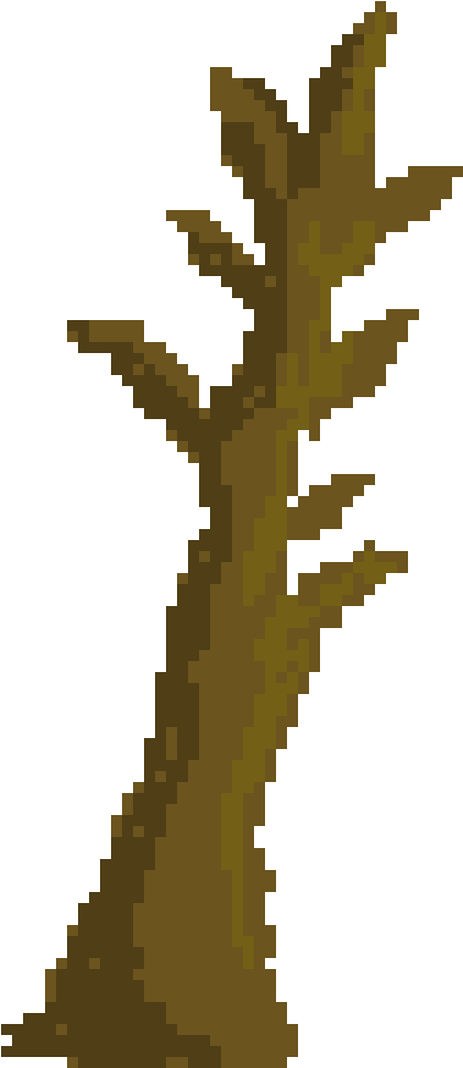 Dead Tree - Pixel Art Tree Branch Clipart (850x1080), Png Download