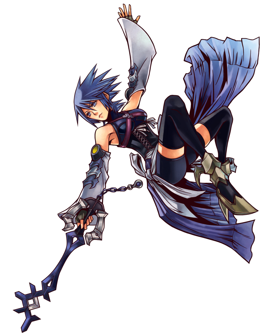 Aqua 壁纸probably With A Bouquet Titled Aqua <3 - Kingdom Hearts Birth By Sleep Aqua Clipart (900x1204), Png Download