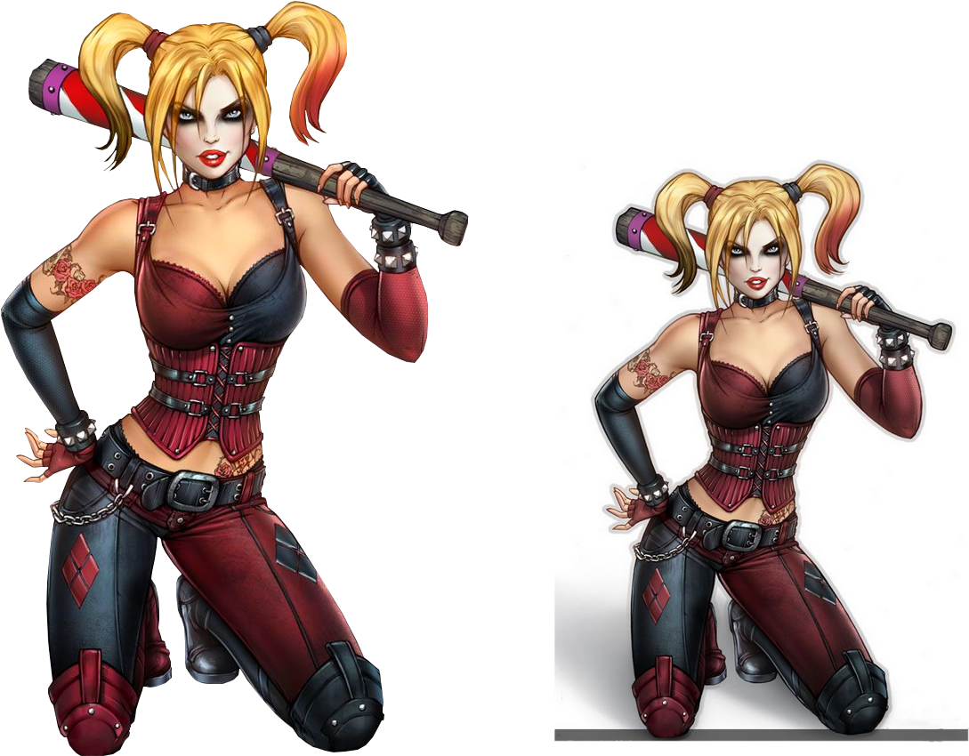 Harley Quinn - - Harley Quinn Cartoon Arkham City Clipart (1200x900), Png Download