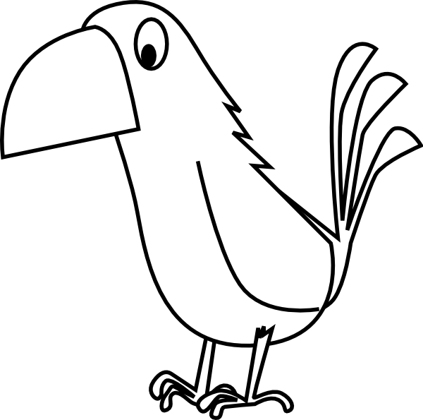 White Cartoon Parrot Svg Clip Arts 600 X 595 Px - Png Download (600x595), Png Download