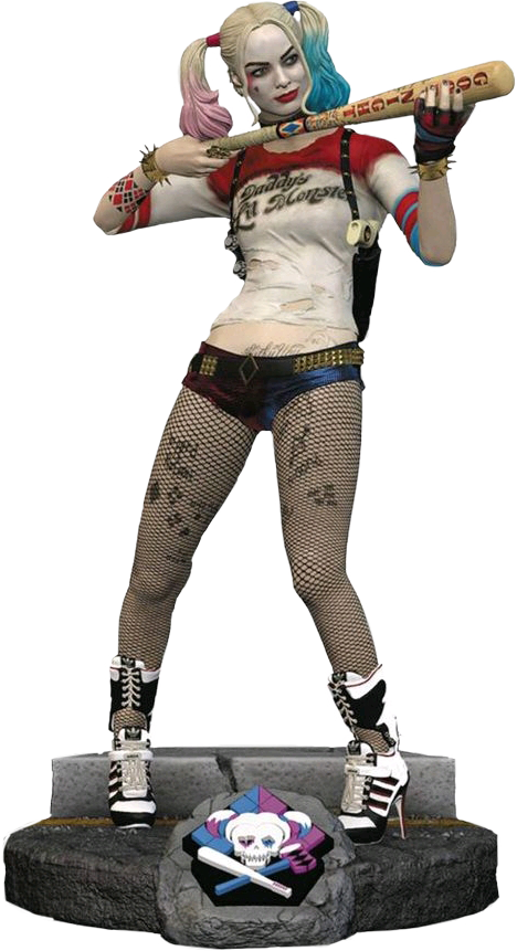 Harley Quinn 10” Finders Keypers Statue - Harley Quinn Figure Suicide Squad Clipart (468x861), Png Download
