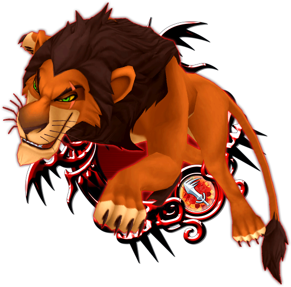 Kingdom Hearts Scar , Png Download - Kingdom Hearts The Lion King Scar Clipart (573x565), Png Download