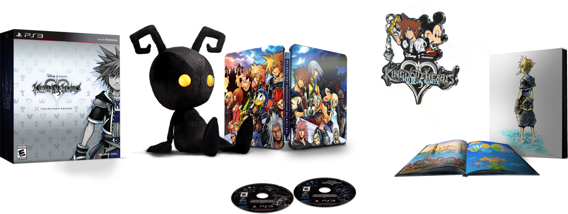 Kingdom Hearts Hd - Kingdom Hearts Steelbook Case Clipart (1129x426), Png Download