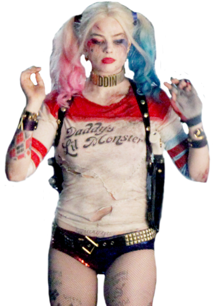 Harley Quinn Suicidé Squad Fingers Clipart (700x770), Png Download