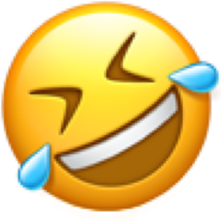 Iphone Emoji Laughing Crying Freetoedit - Emoji Tears Of Joy Small Clipart (1024x1024), Png Download