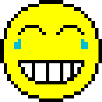 Laughing Crying Emoji - Sans Head Pixel Art Minecraft Clipart (1200x1200), Png Download