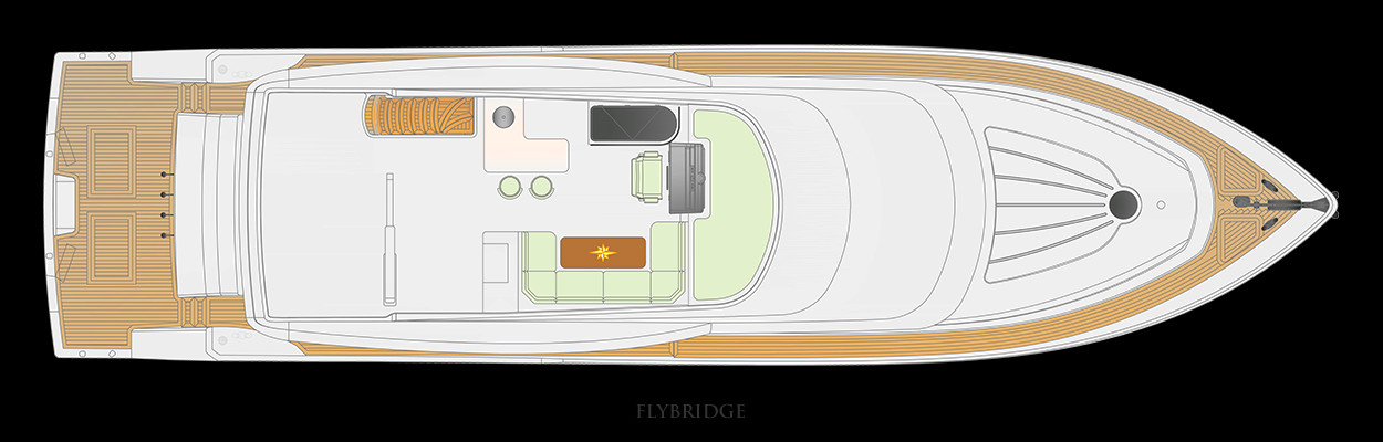 J79 1 Flybridge - Luxury Yacht Clipart (1250x400), Png Download