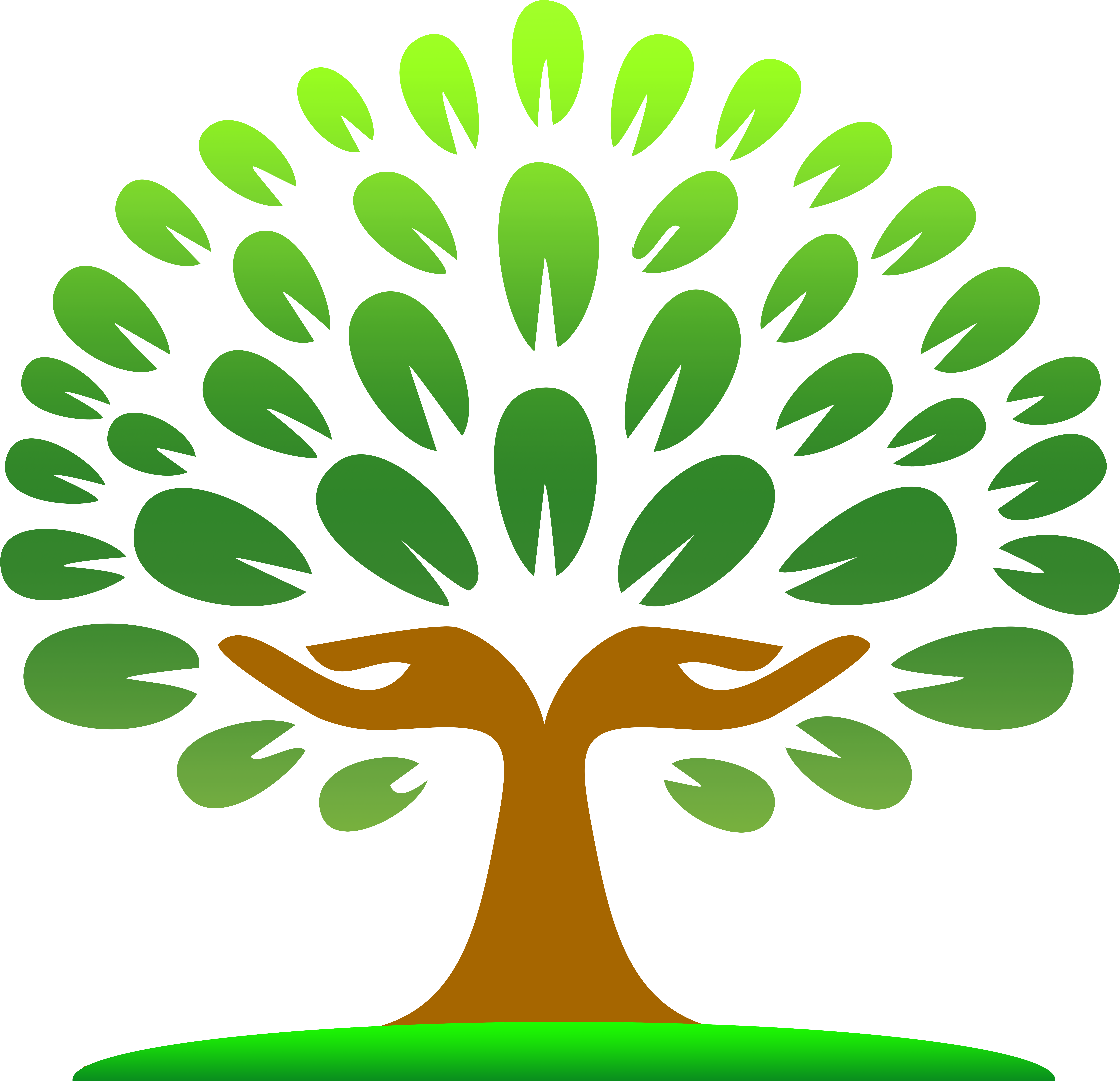 Hands Tree Png Clipart Transparent Png (8000x7729), Png Download