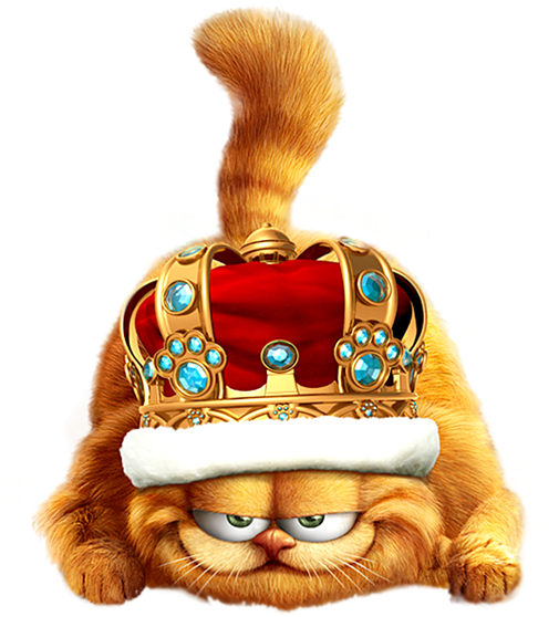 Garfield King Png Free Picture - Garfield King Clipart (550x600), Png Download