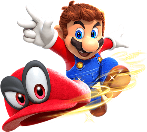 Mario - Mario Odyssey Throwing Hat Clipart (657x591), Png Download