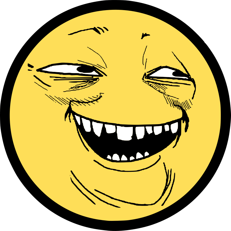 Troll Face - Troll Face Smile Clipart (800x800), Png Download