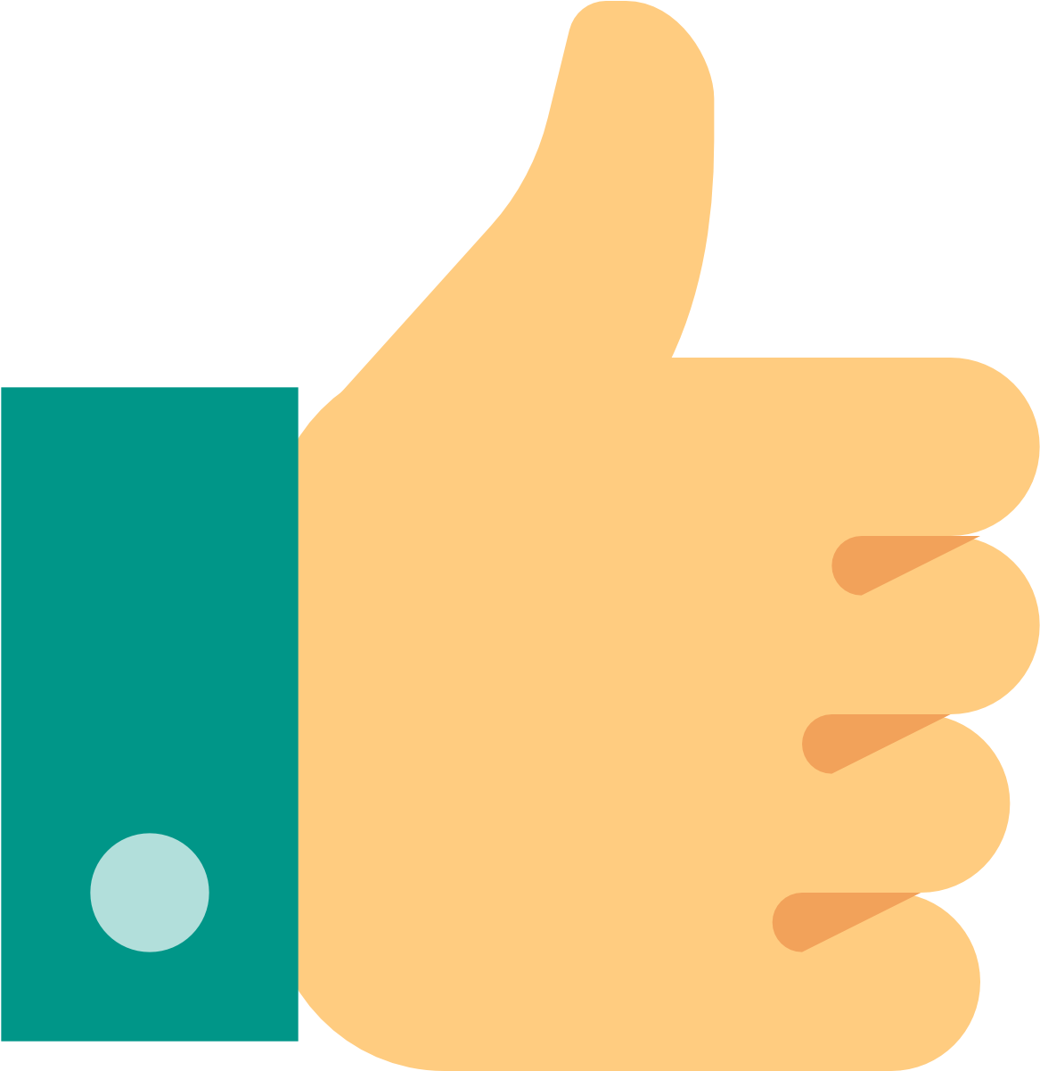 Thumb Up Icon Color - Thumbs Up Icon Transparent Clipart (1600x1600), Png Download