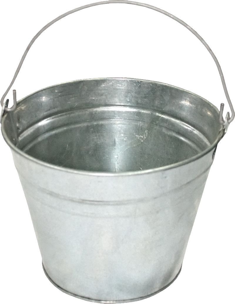 Steel Bucket - Bucket Transparent Clipart (800x1032), Png Download