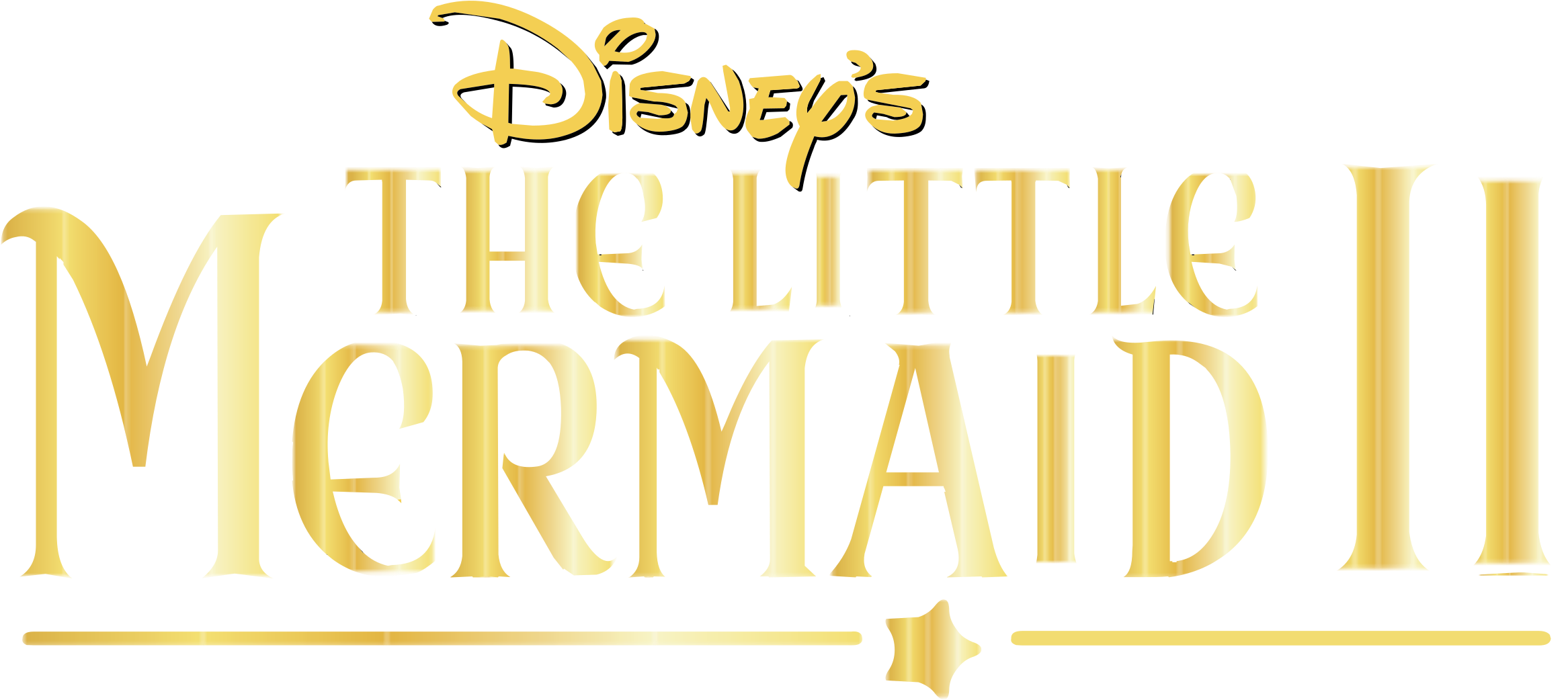 Disney's The Little Mermaid Ii Logo Png Transparent - Little Mermaid Ii: Return To The Sea (2000) Clipart (2400x2400), Png Download
