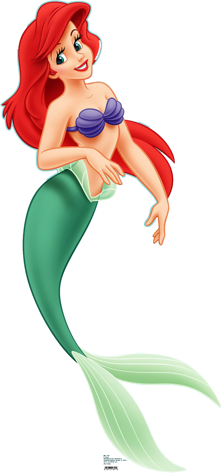 Ariel The Little Mermaid Clipart (755x1601), Png Download